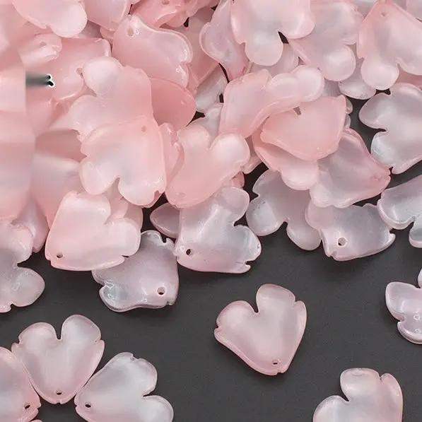 FS2770-Glass Melastoma petal Charms -Zoe DIY Wholesale