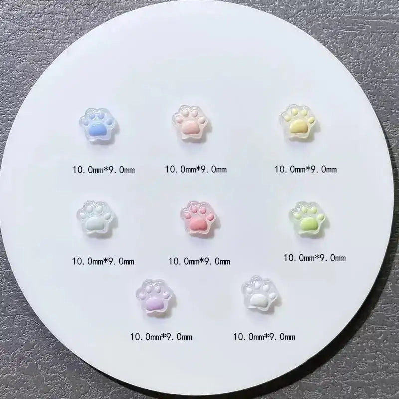 FS2936-8mm Glowing Cat Paws Nails Charms For DIY Project -Zoe DIY Wholesale