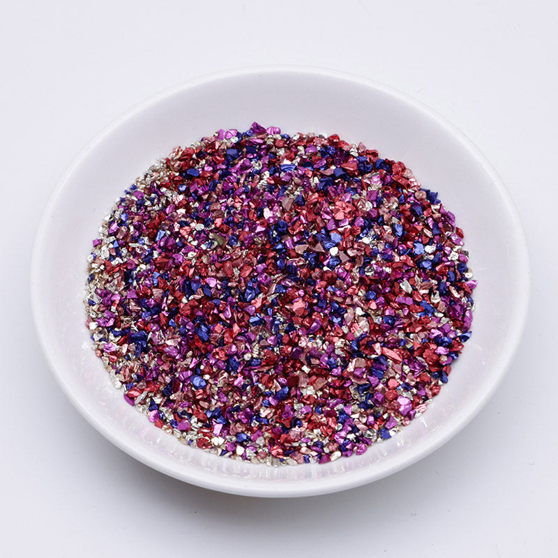 FS2967- Uv Broken Glass Sand Colored Plated Broken Glass Sand Zoe's DIY Shop