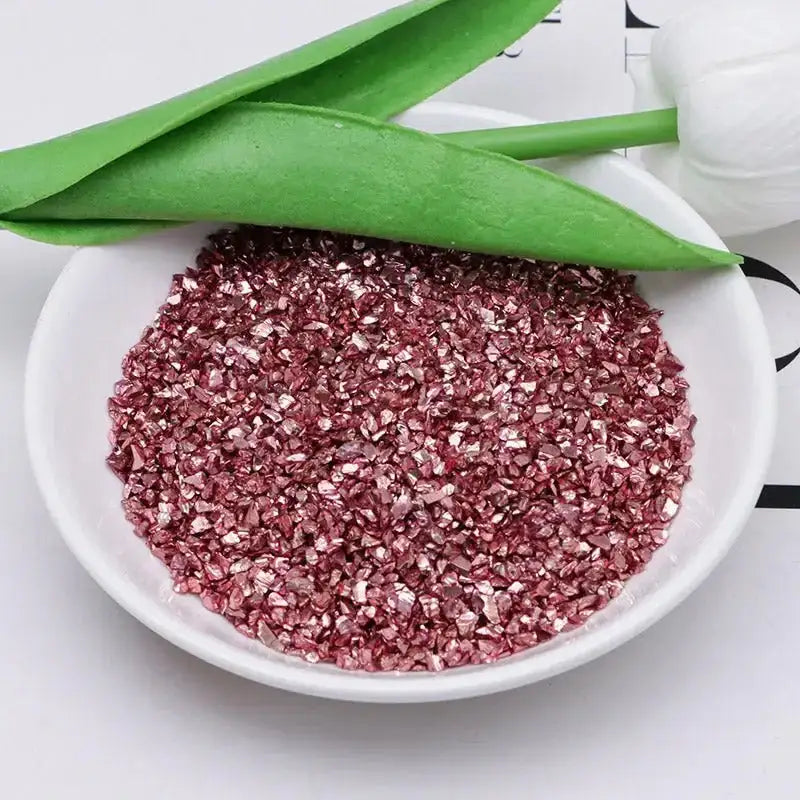 FS2967-Uv Broken Glass Sand Colored Plated Broken Glass Sand -Zoe DIY Wholesale