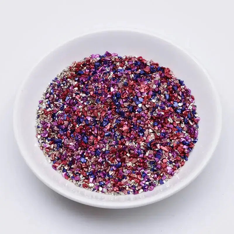 FS2967-Uv Broken Glass Sand Colored Plated Broken Glass Sand -Zoe DIY Wholesale