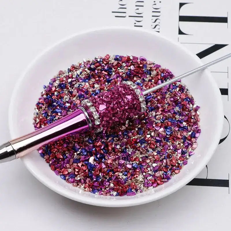 FS2967-Uv Broken Glass Sand Colored Plated Broken Glass Sand -Zoe DIY Wholesale