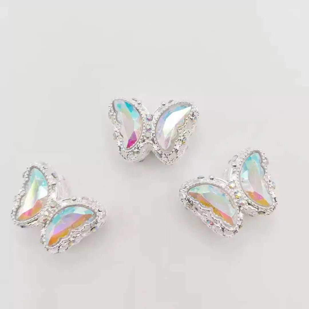 FS3059- About 27×20mm Crystal Butterfly Metal Beads -Zoe DIY Wholesale