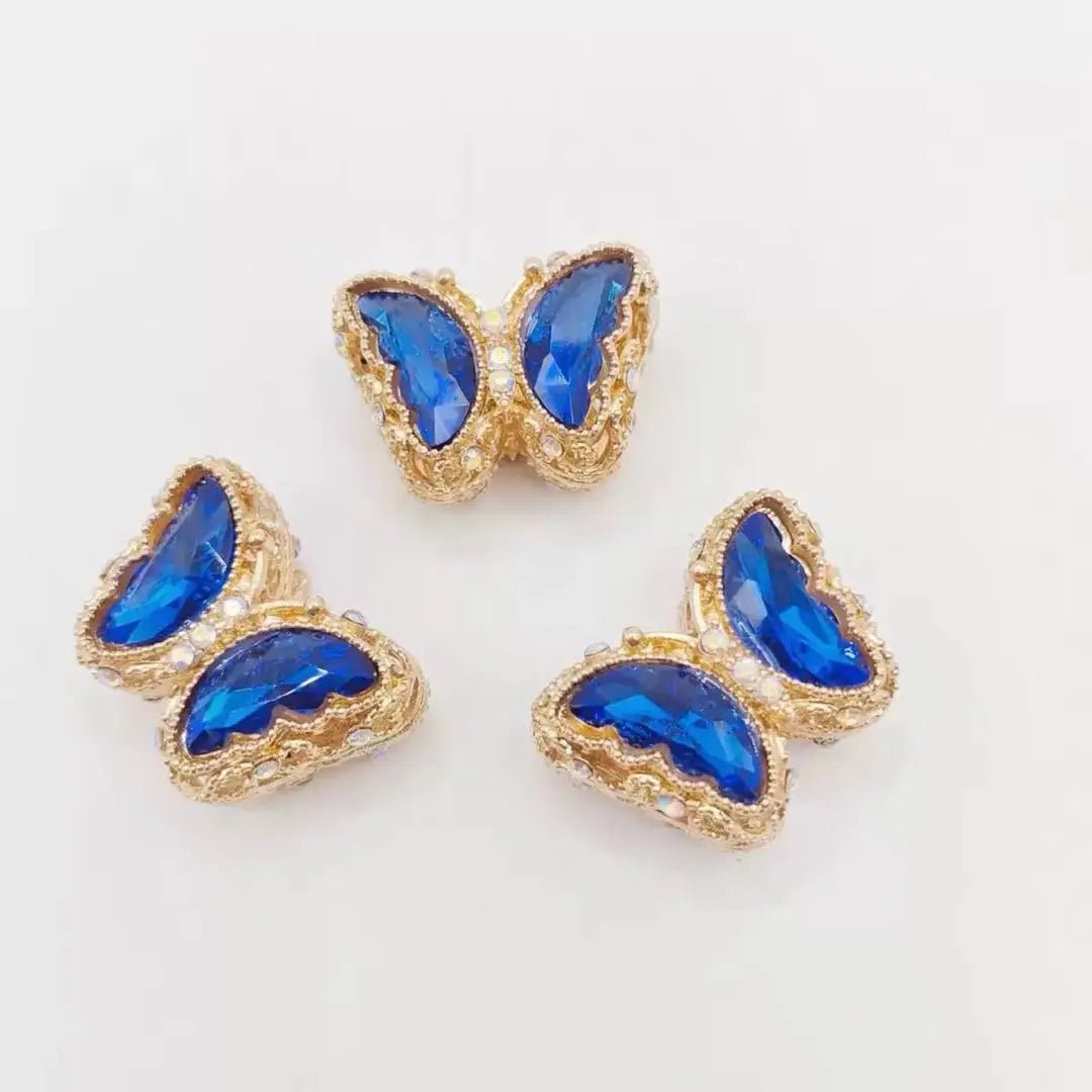 FS3059- About 27×20mm Crystal Butterfly Metal Beads -Zoe DIY Wholesale