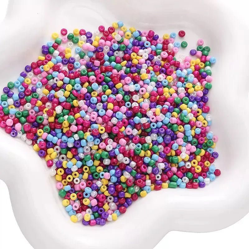 FS3068-3MM+4MM 3MM Mixed color glass beads -Zoe DIY Wholesale