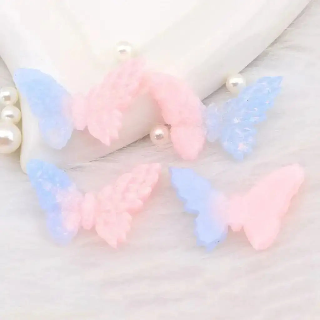 FS3345-38*24mm Two - Color Glowing Butterfly Charms Double - Color Glowing Butterflies For DIY Projects -Zoe DIY Wholesale
