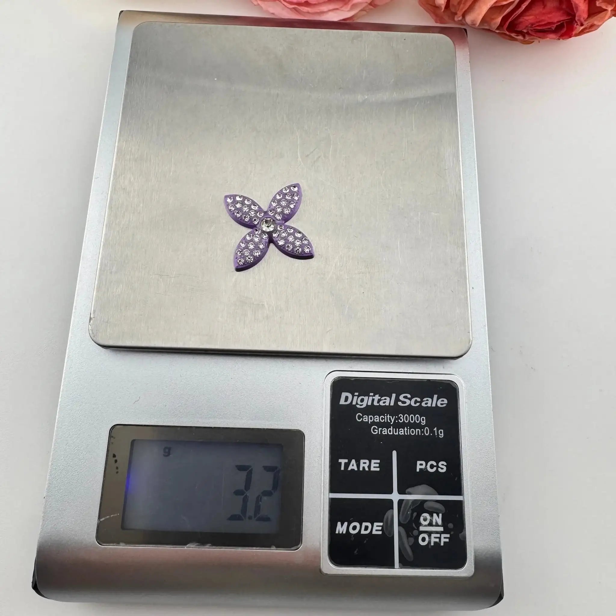 FS3396-About 22×30mm Clover Flower Metal Patch -Zoe DIY Wholesale