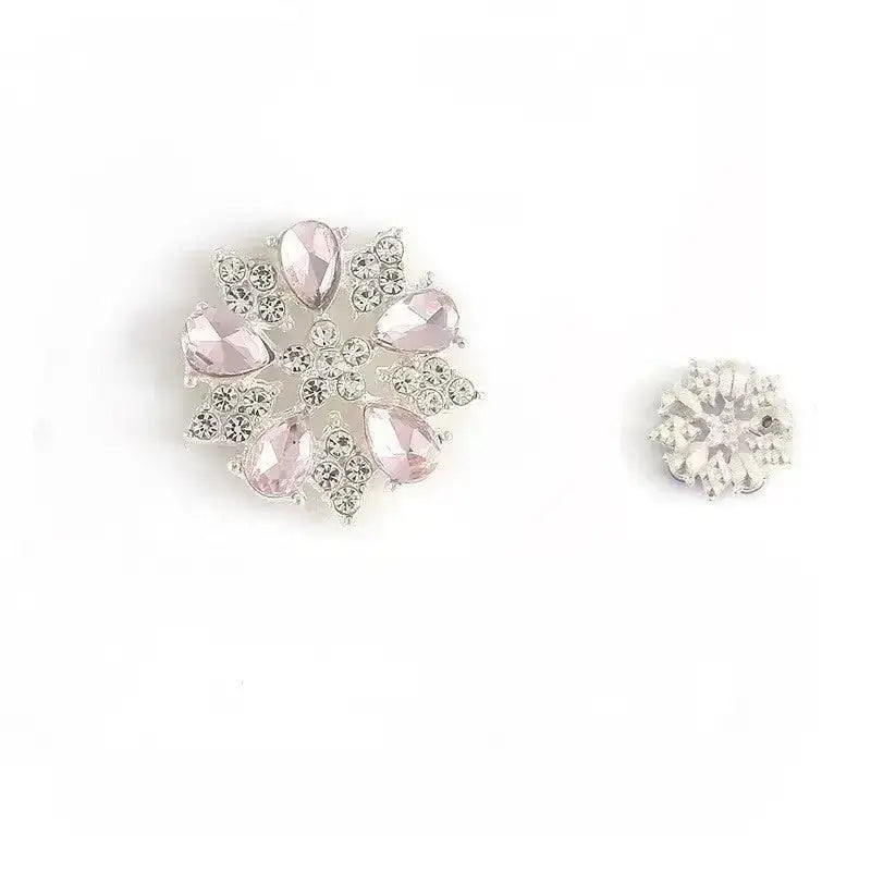 FS3630-20mm Flower Metal Charms Five - Petal Small Drop - Shaped Flower Metal Patches -Zoe DIY Wholesale