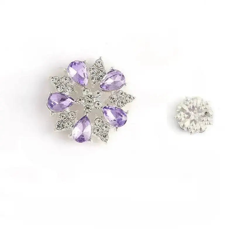 FS3630-20mm Flower Metal Charms Five - Petal Small Drop - Shaped Flower Metal Patches -Zoe DIY Wholesale