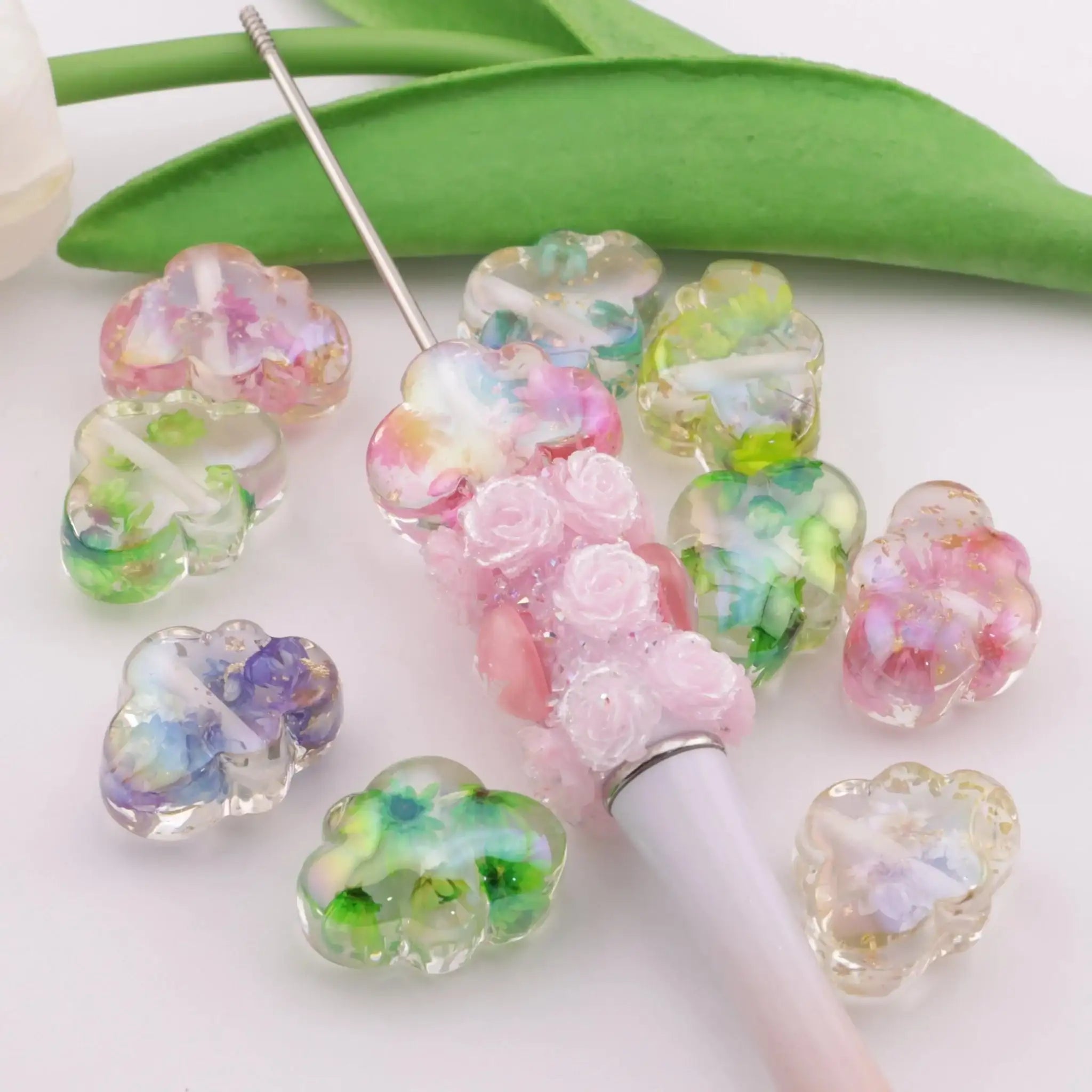 FS3753-Approximately 23×18mm Dried - Flower Cloud Resin Beads -Zoe DIY Wholesale