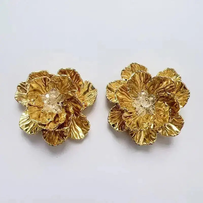 FS3779-47mm Two-Layer UV Silver Crystal Flower Charms Two-Layer Crystal Flowers For DIY Projects -Zoe DIY Wholesale