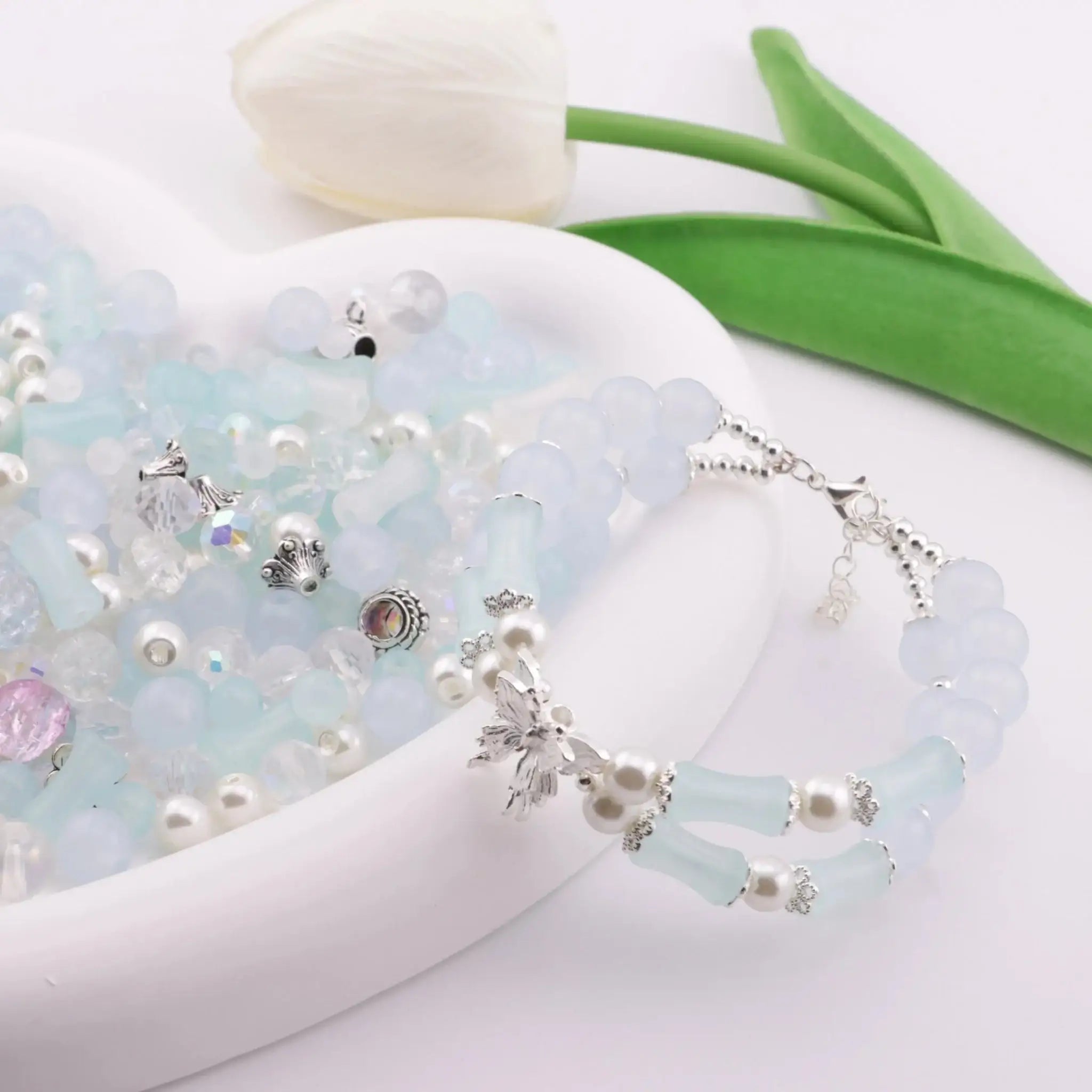 FS3843-Blue-Style Mixed Glass Beads -Zoe DIY Wholesale