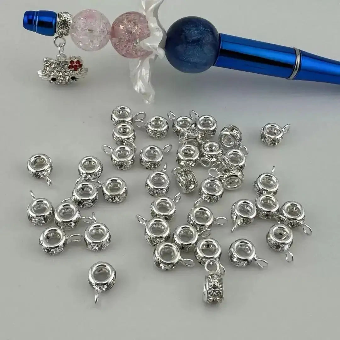 FS3847-8MM Silver Spacer Pendant -Zoe DIY Wholesale
