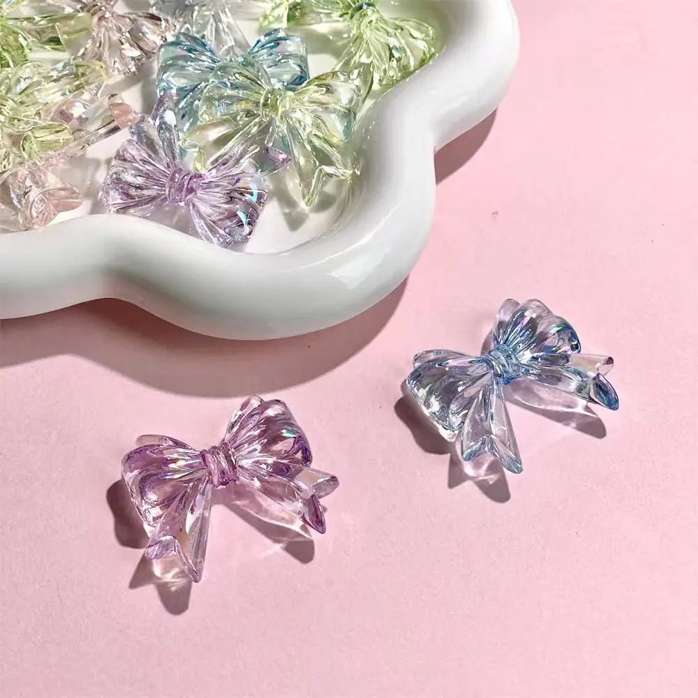 FS4046-Approximately 32×37mm Transparent Bowknot Acrylic Beads -Zoe DIY Wholesale