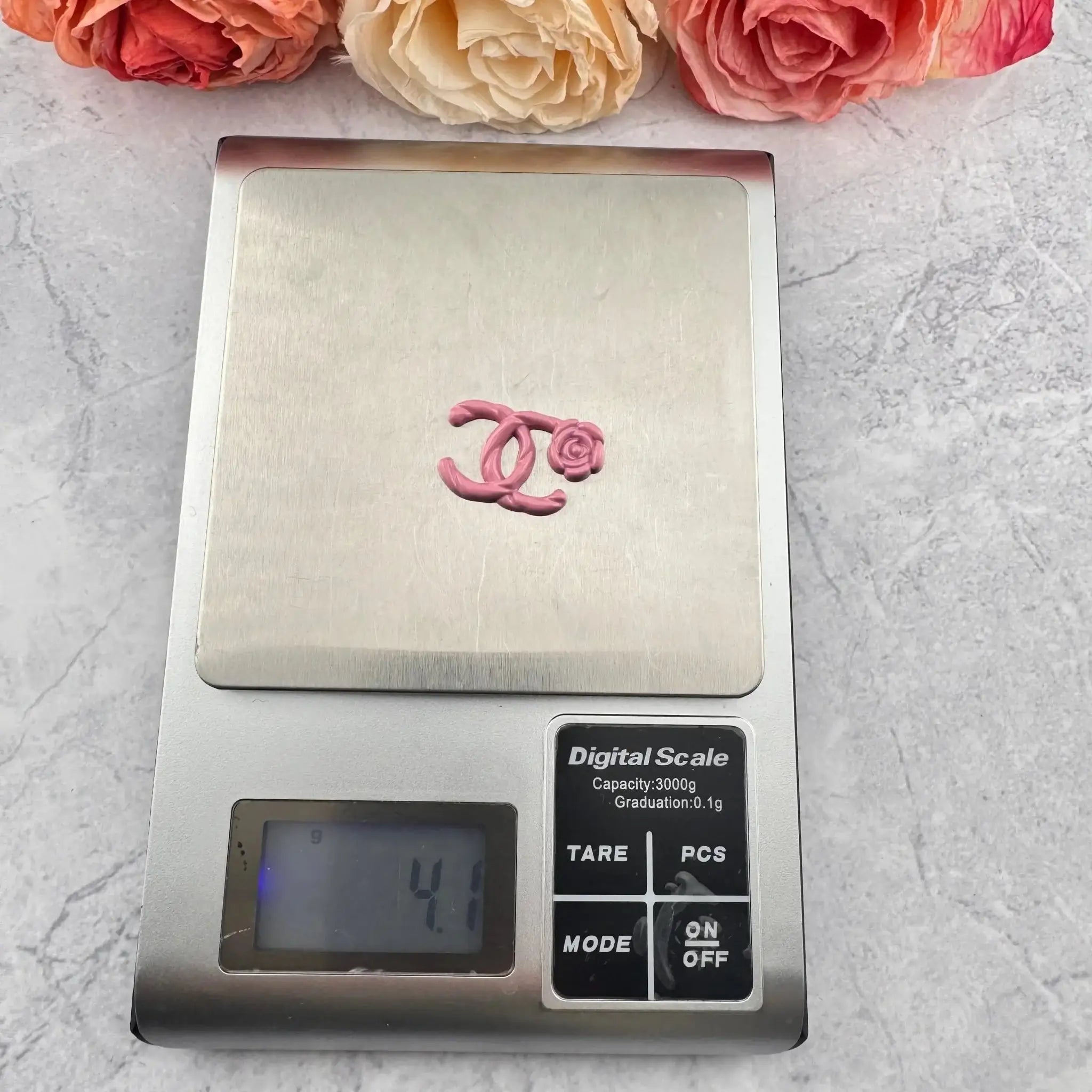 FS4150-About 30×19mm CC Roses Metal Patch -Zoe DIY Wholesale