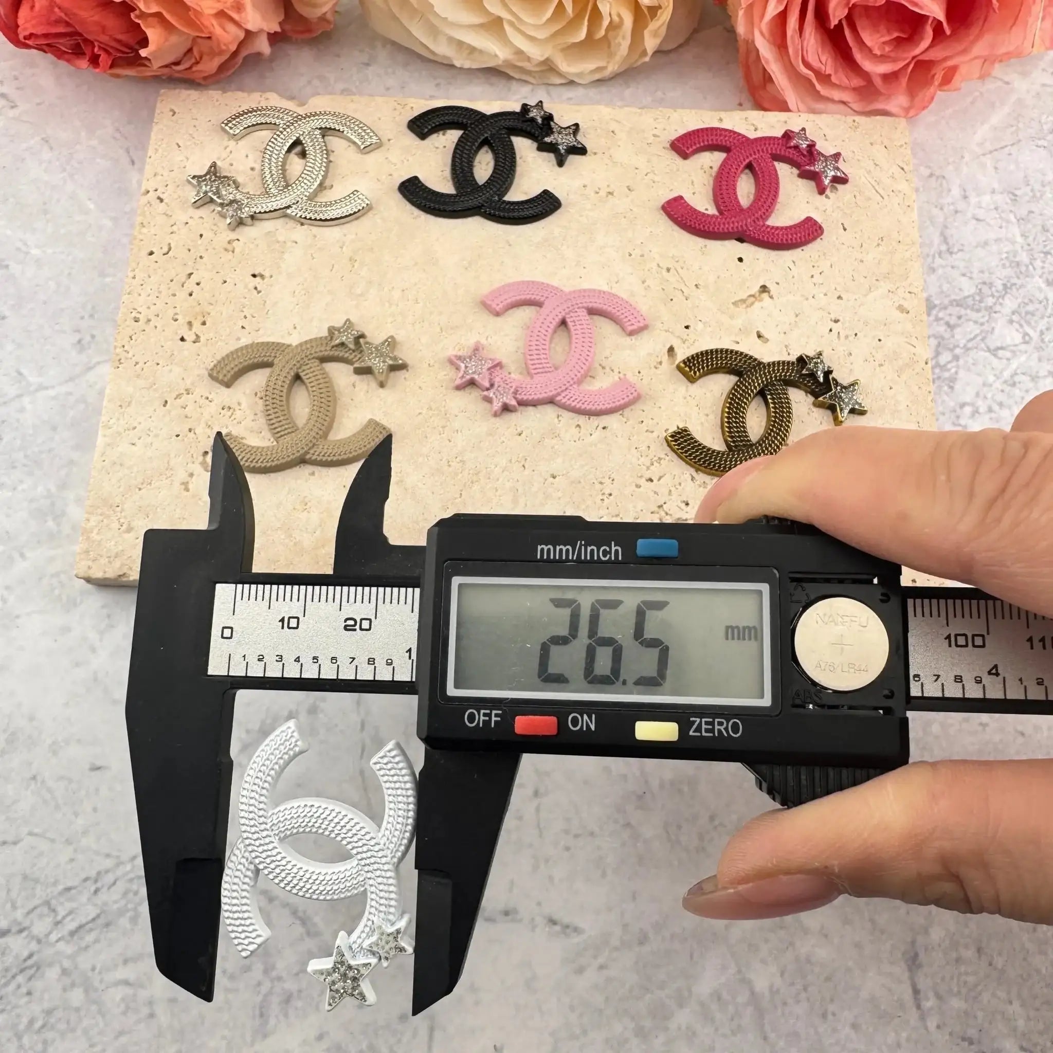 FS4152-36×28mm CC Star Metal Patch -Zoe DIY Wholesale