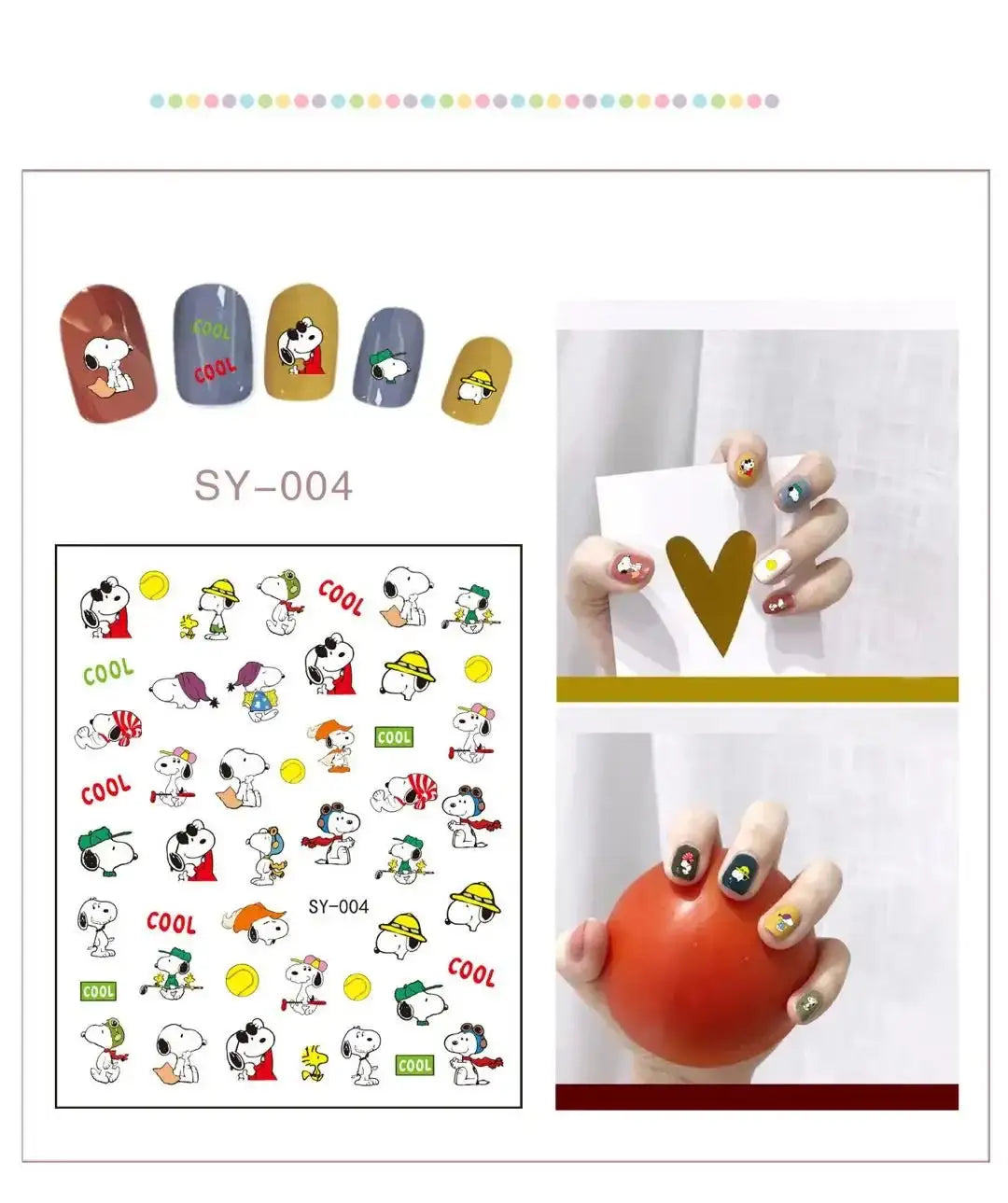 FS4169-Snoopy Nail Sticker -Zoe DIY Wholesale