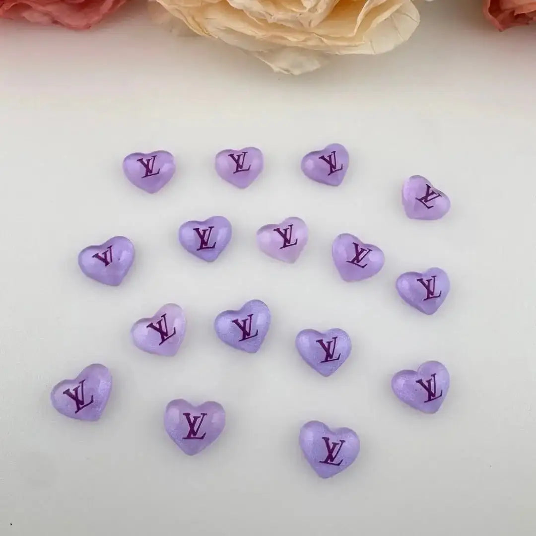 FS4184-About 10×12mm LV Heart Nail Charms -Zoe DIY Wholesale