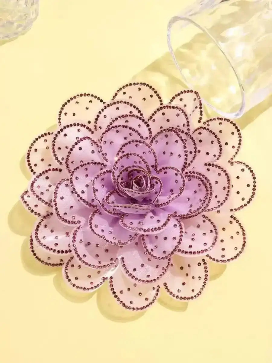 FS4198-14CM 8 Layer Big Flower Diamonds Charms -Zoe DIY Wholesale