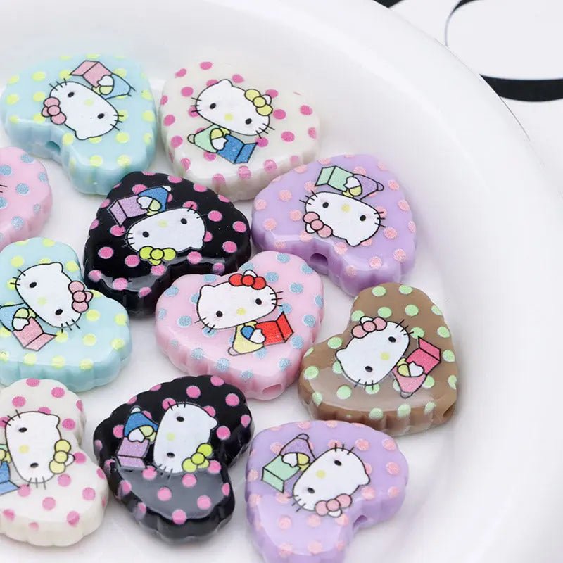 FS4266-HK Printing Acrylic Beads For Beadable Pens Keychain Making -Zoe DIY Wholesale