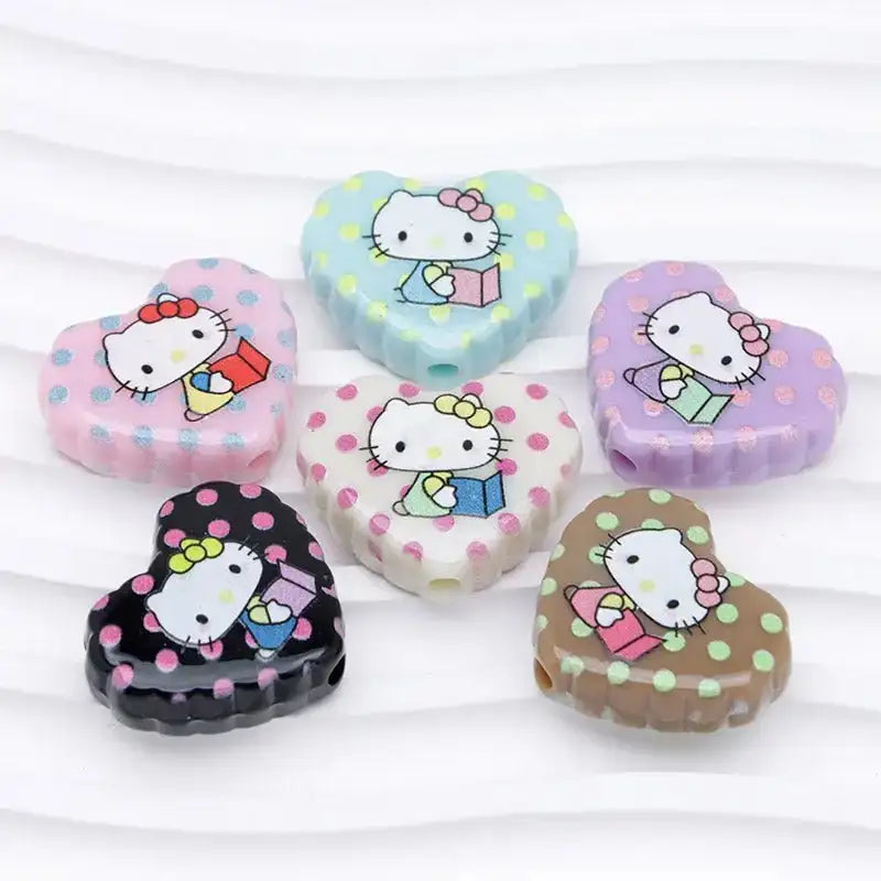FS4266-HK Printing Acrylic Beads For Beadable Pens Keychain Making -Zoe DIY Wholesale
