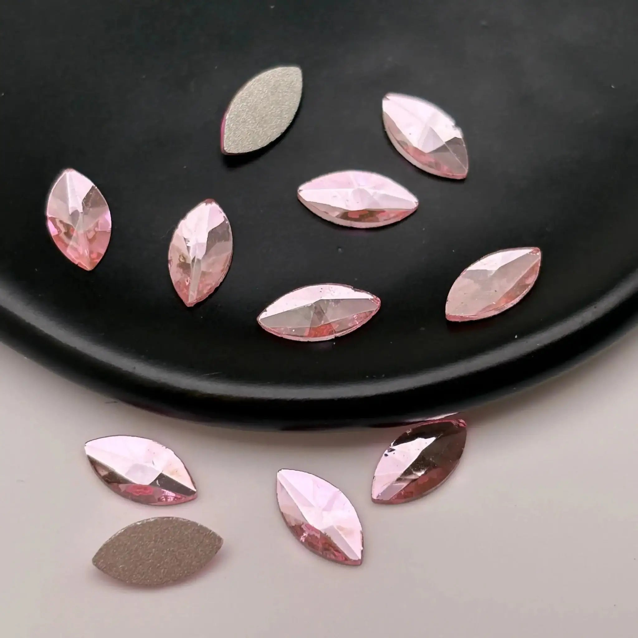 FS4576- 5*10mm Horse Eyes Flat Bottom Crystal Glass Nail Charms -Zoe DIY Wholesale