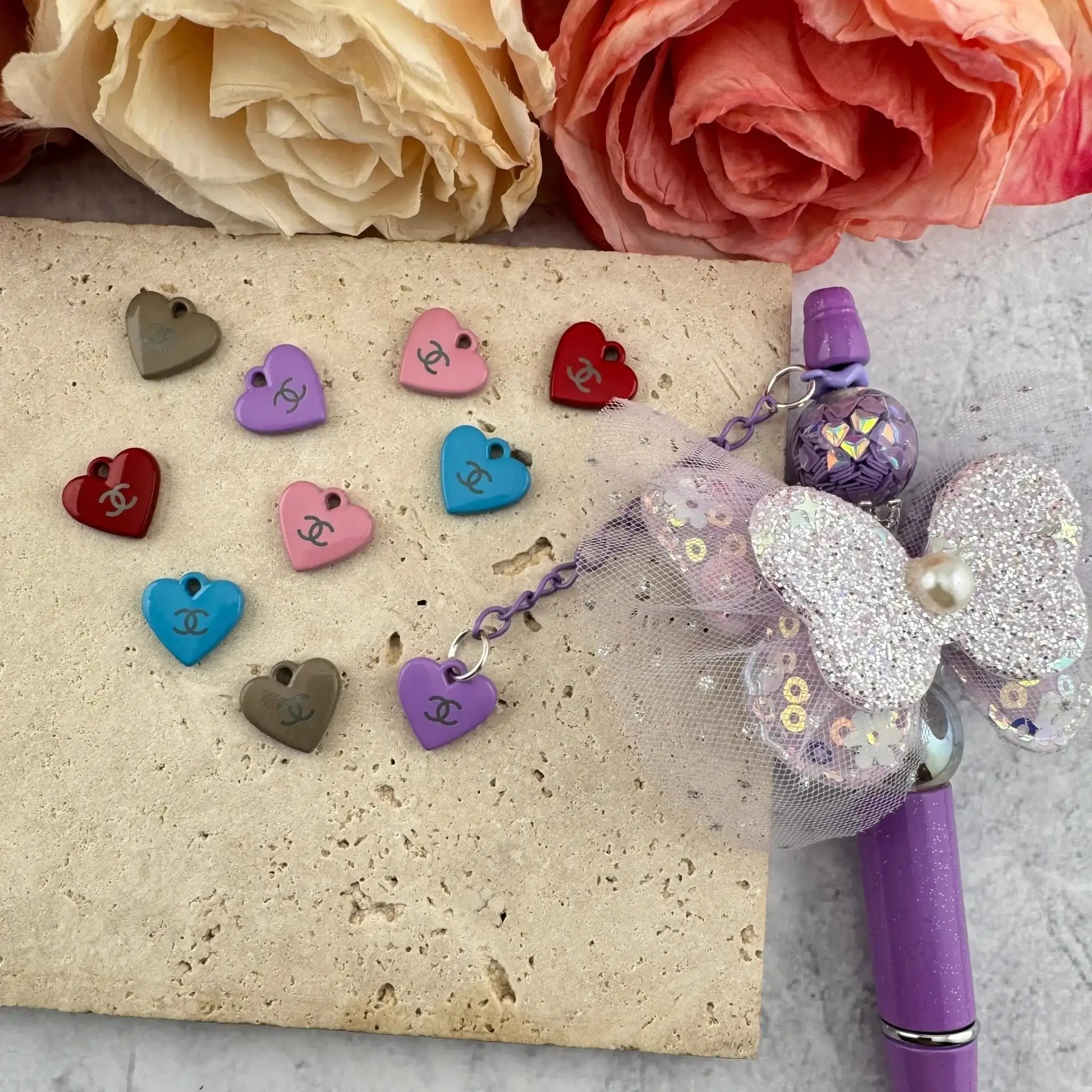 FS4928- About 12mm Mixed Color CC Metal Charms -Zoe DIY Wholesale