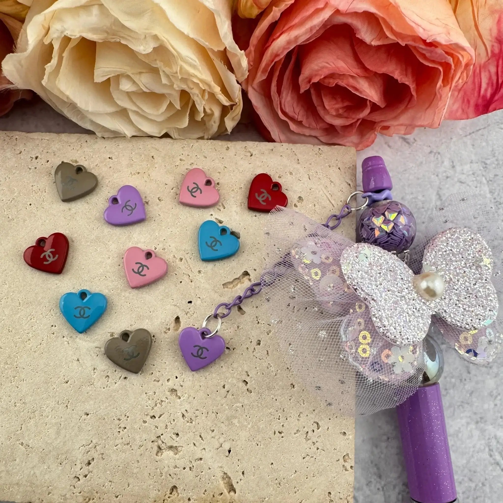 FS4928- About 12mm Mixed Color CC Metal Charms -Zoe DIY Wholesale