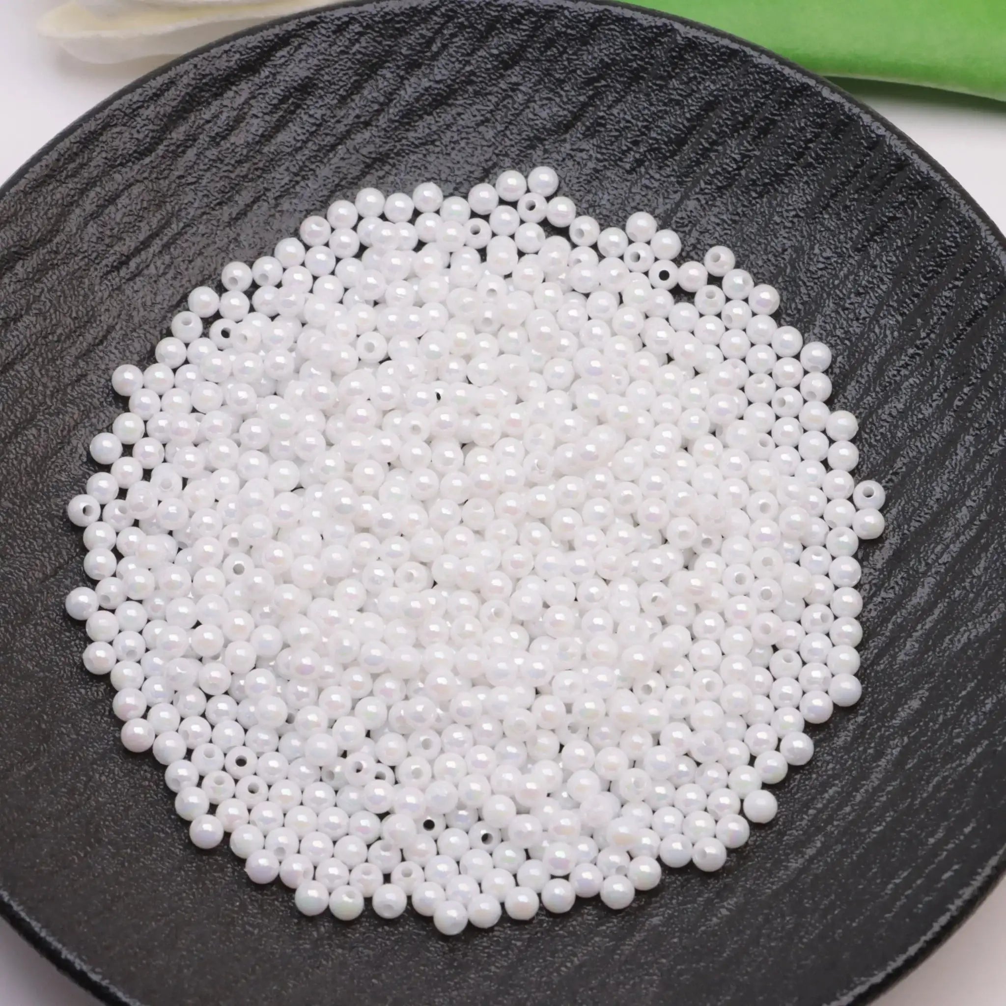 FS5040-4mm Ab White Pearl Beads White Pearl Beads No Fit Pen -Zoe DIY Wholesale