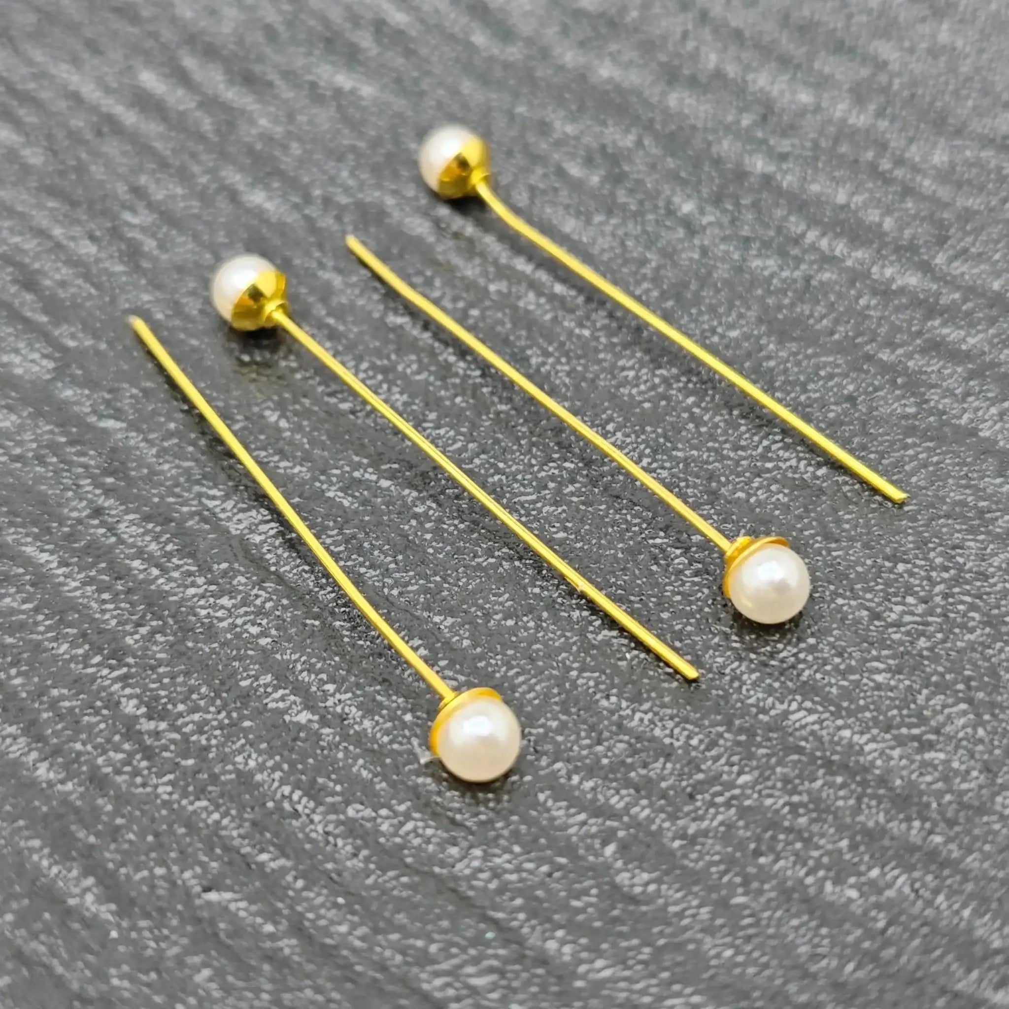 FS5130-45mm Pin With Pearl, Pin Bady Long 40mm For DIY Projects -Zoe DIY Wholesale