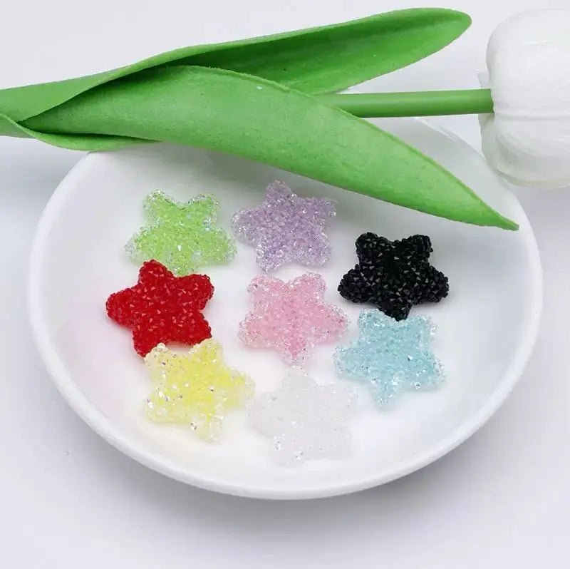 FS5153-About 21mm Star Sugar Beads (Hole is not for pen) -Zoe DIY Wholesale