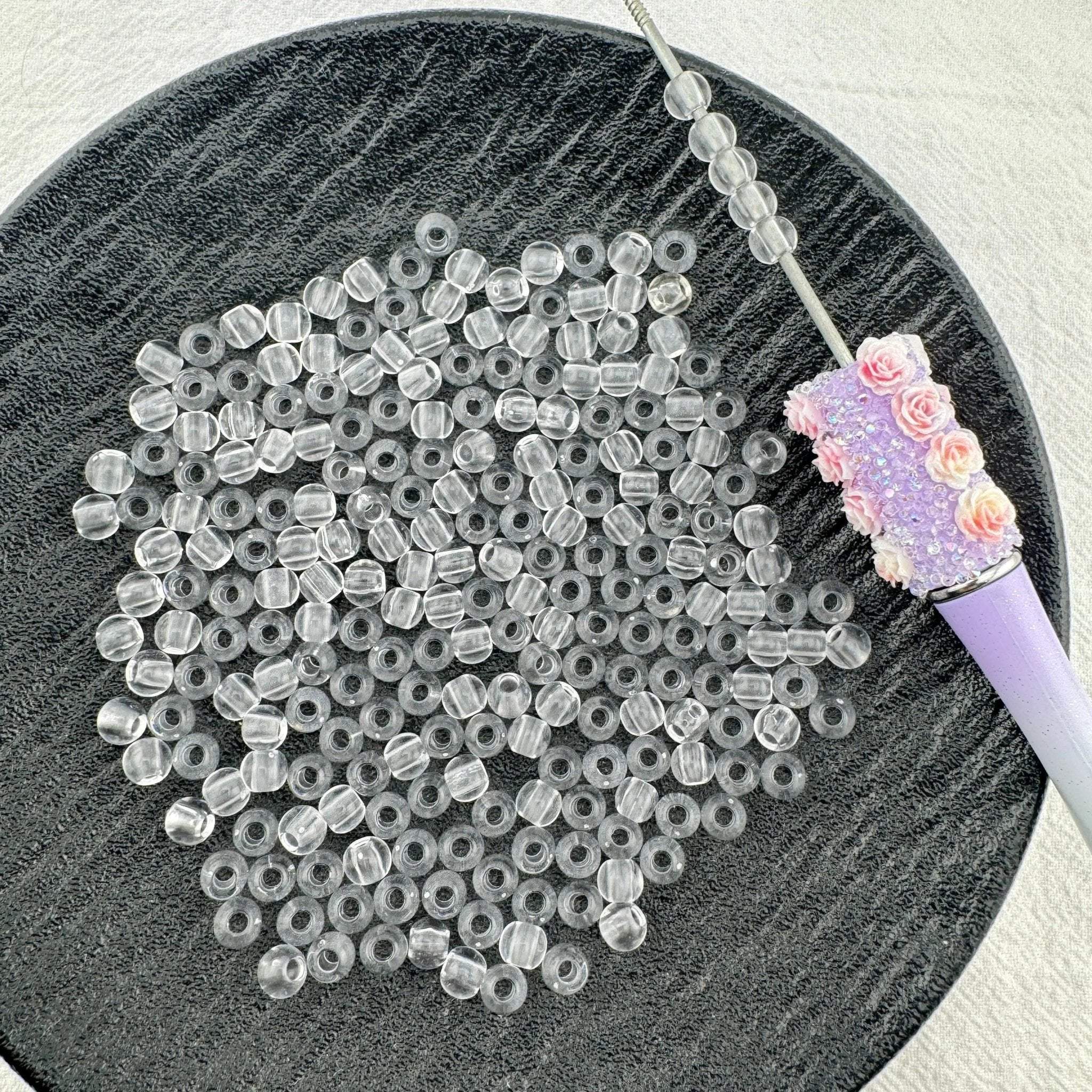 FS5213-5mm Clear Round Based Beads Fit For Pens -Zoe DIY Wholesale