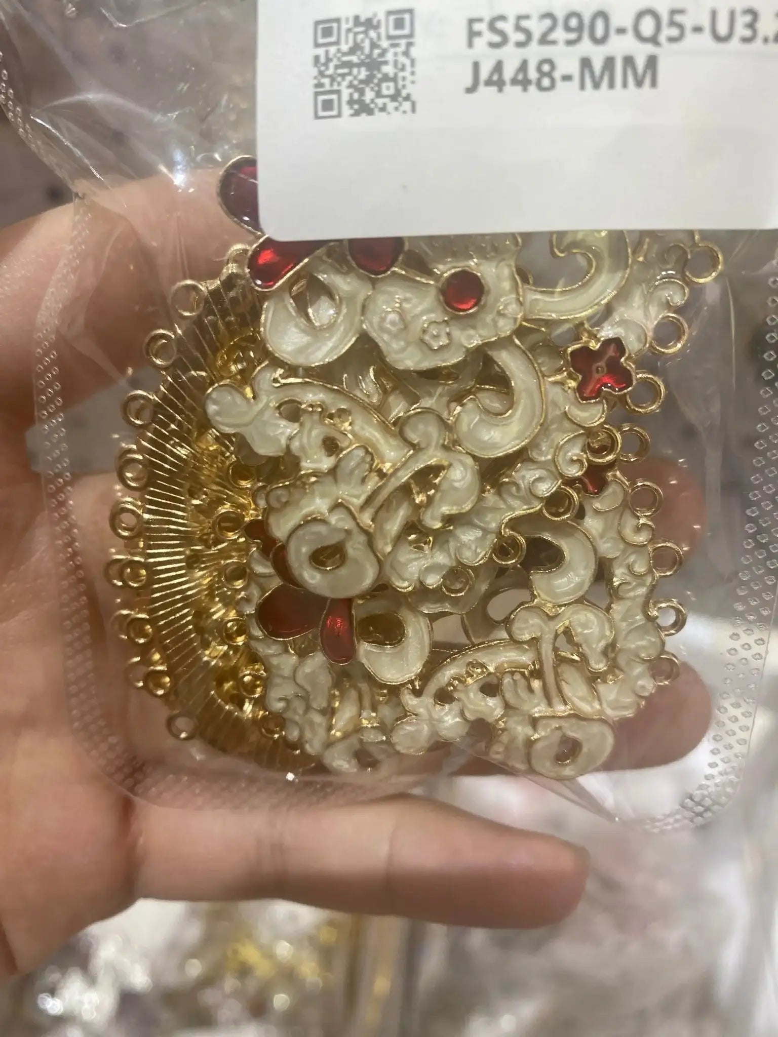 FS5290-62*45Mm Nine-Hole Metal Patch -Zoe DIY Wholesale