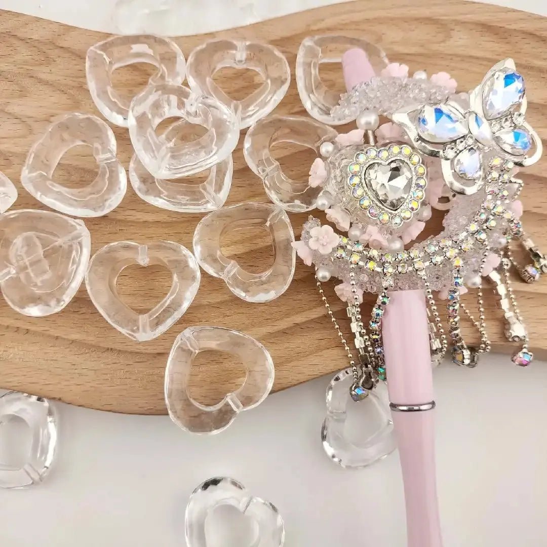FS5335-27MM Heart Based Beads Fit For Pen -Zoe DIY Wholesale
