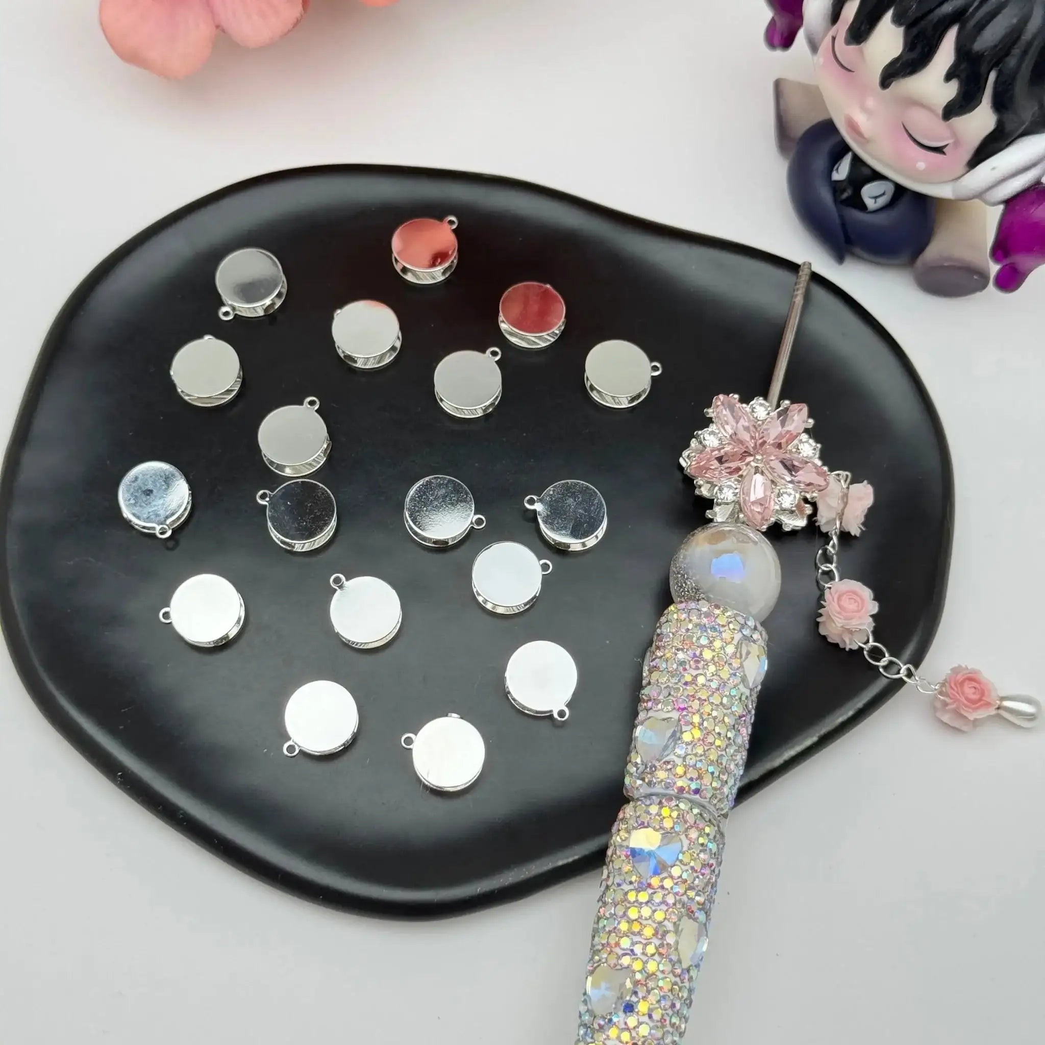 FS5391-10mm Metal Based Beads For Making Fancy Beads -Zoe DIY Wholesale