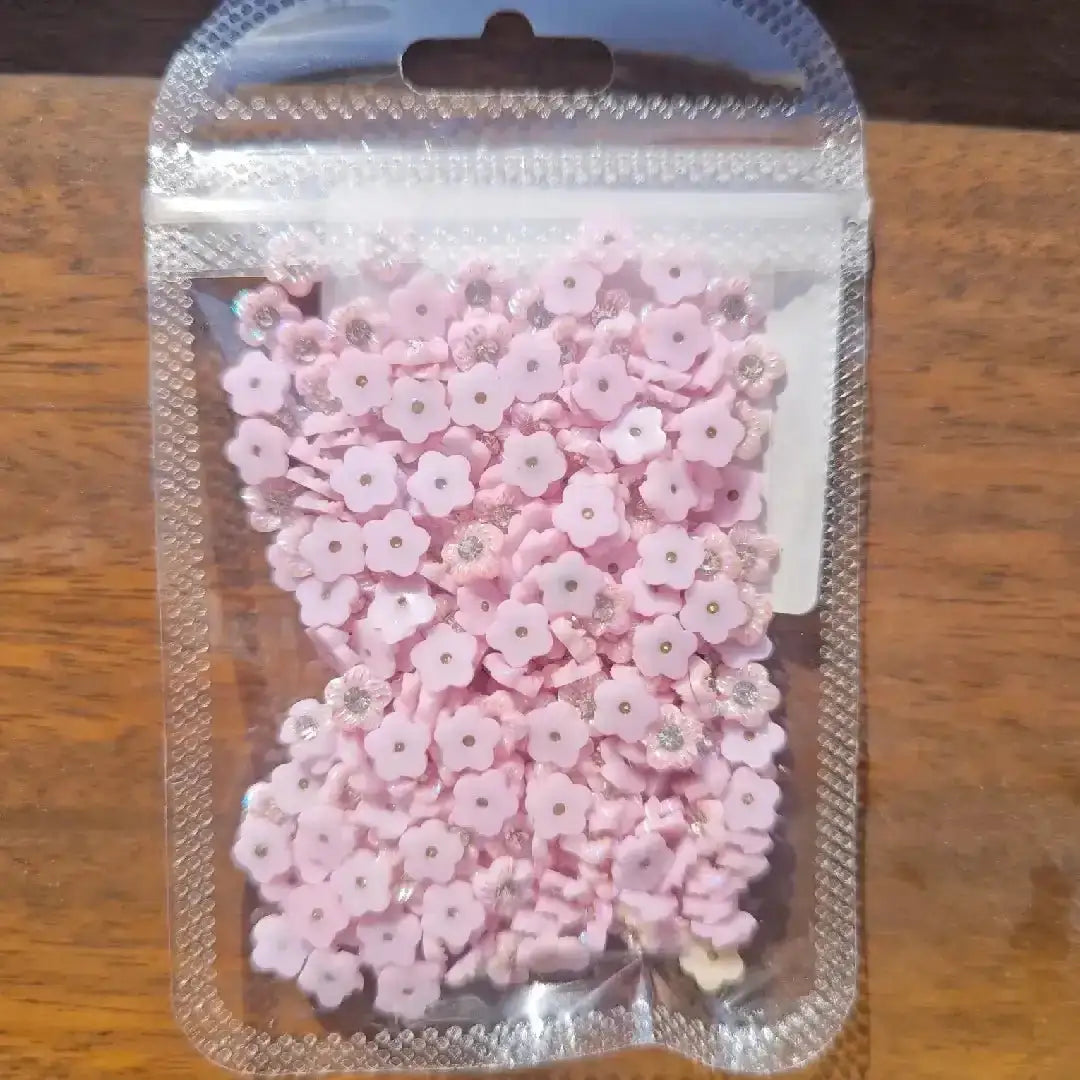 FS5679-6MM UV 5-Petals Small Flower Charms With Diamonds -Zoe DIY Wholesale