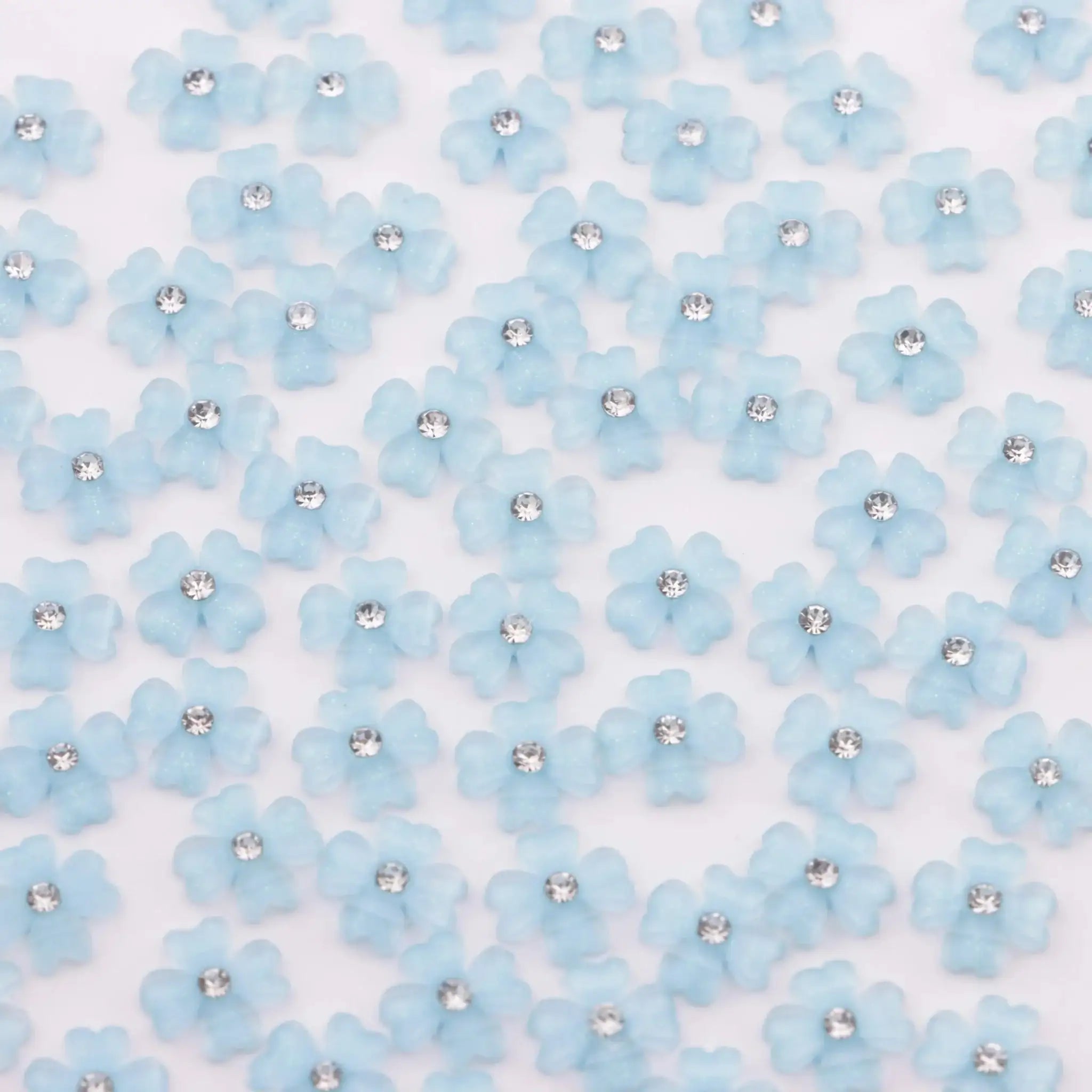 FS5711-8.3MM Four-Petals Heart Flower Charms With Diamonds -Zoe DIY Wholesale