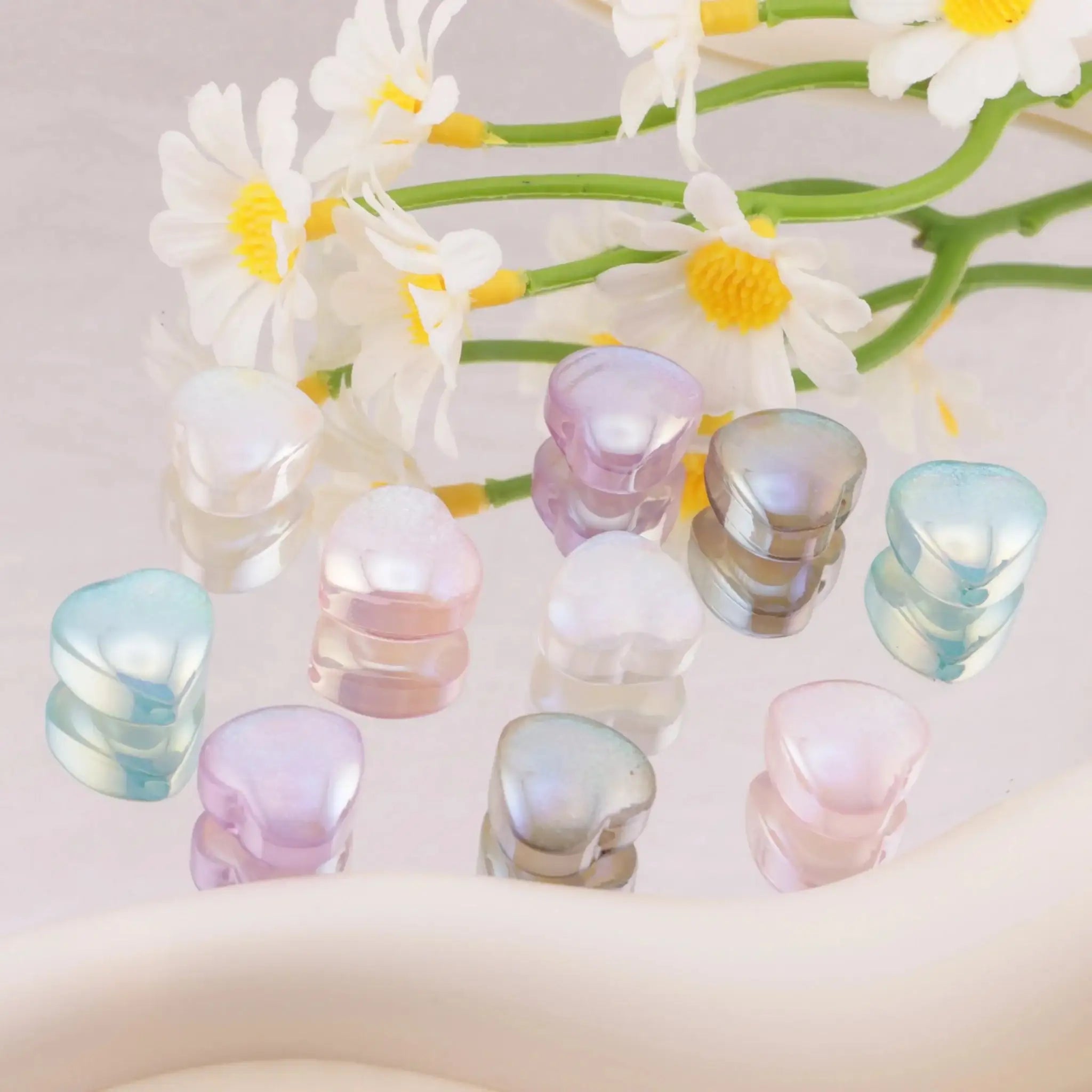 FS5724-17mm Cat-Eye Heart-Shaped Resin Beads -Zoe DIY Wholesale