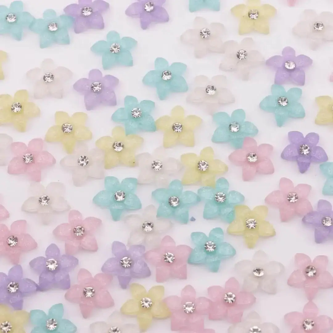 FS5731-13mm Five-petal Flower Patch With Diamonds -Zoe DIY Wholesale