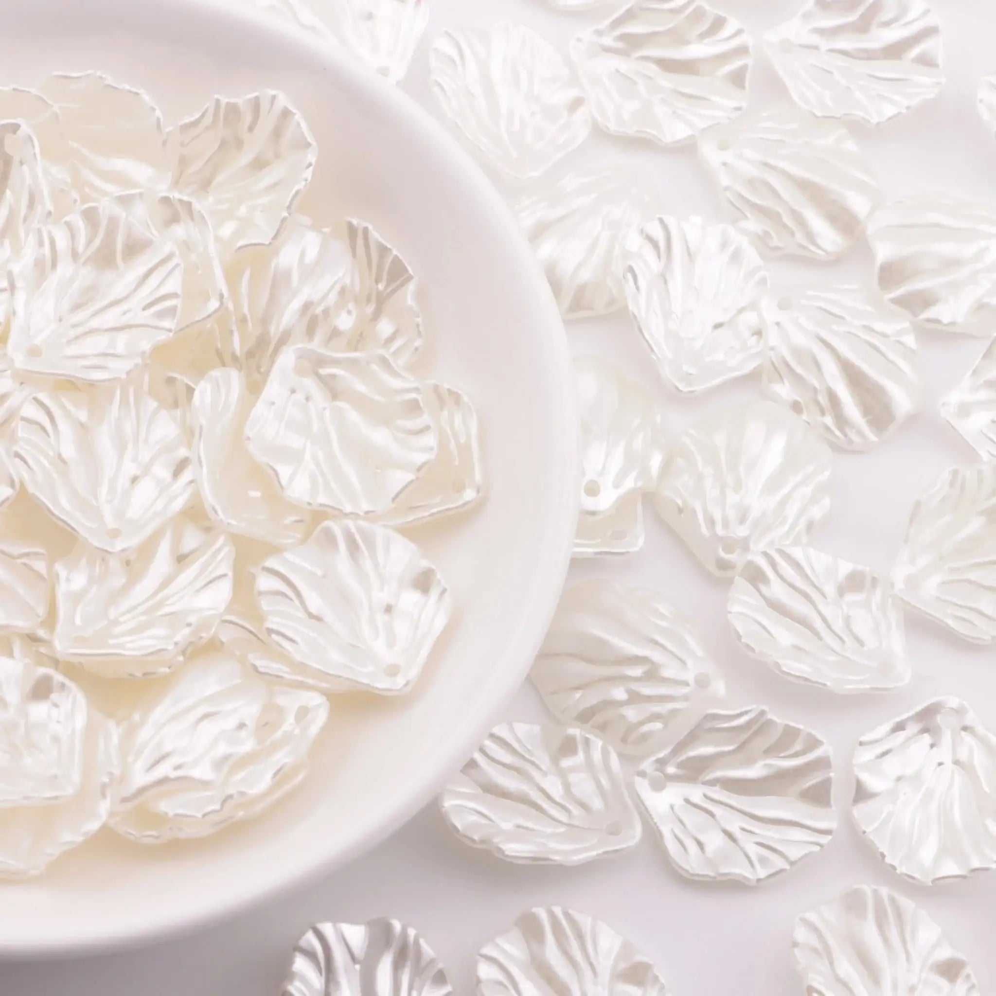 FS5816-17*20mm Big Pearlescent Perforated Petals -Zoe DIY Wholesale