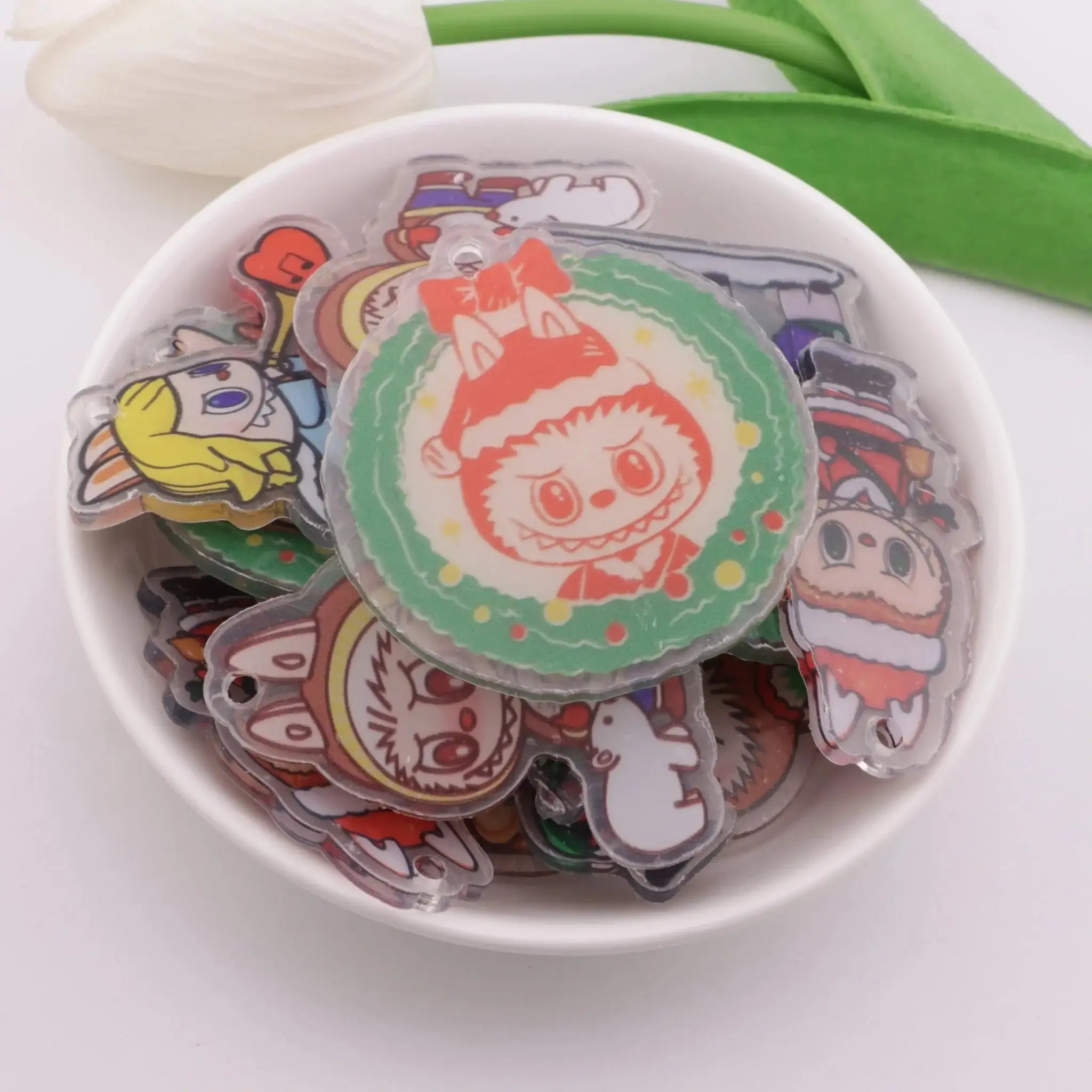 FS5822-Approximately 4-5 Cm Labubu Christmas Acrylic Patch -Zoe DIY Wholesale