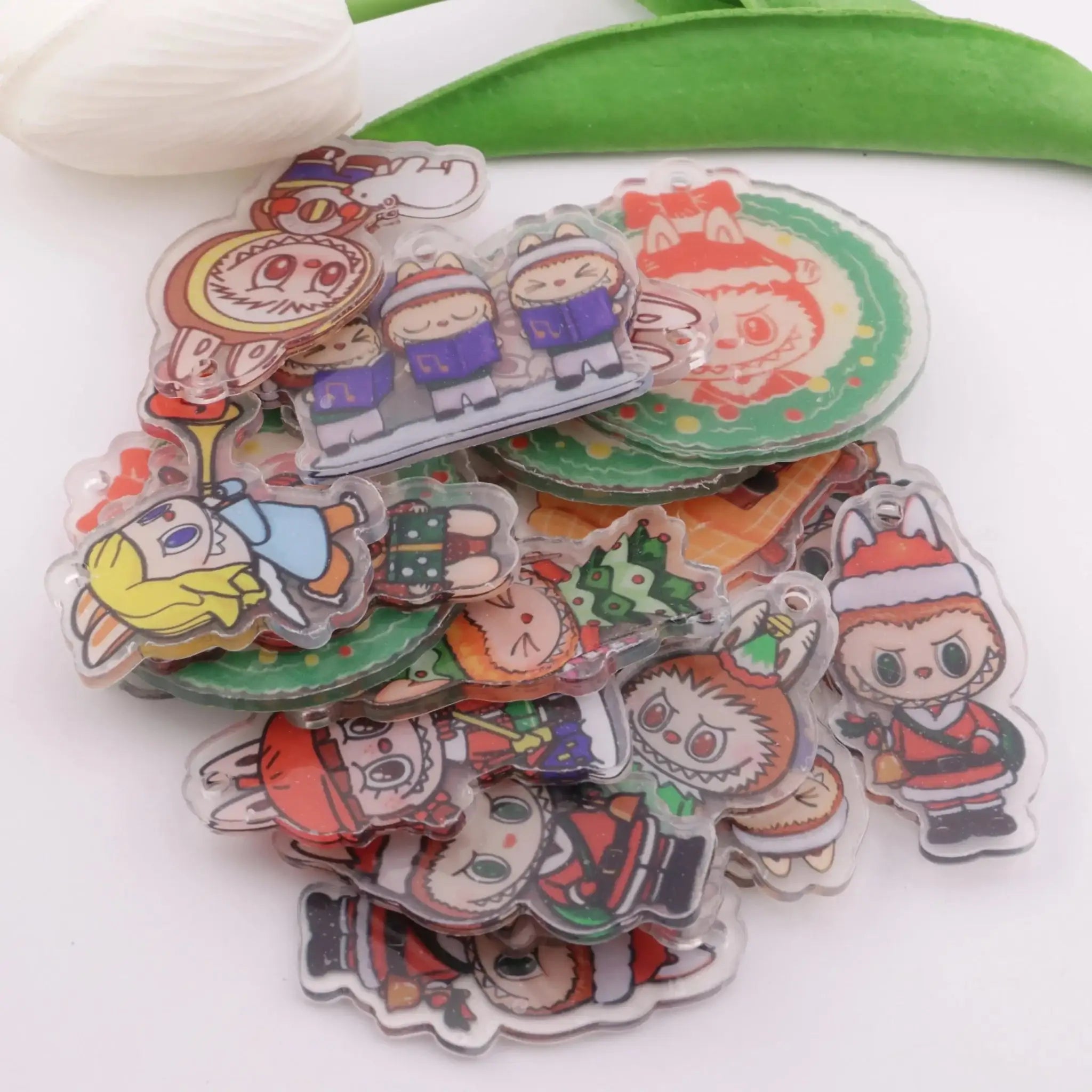 FS5822-Approximately 4-5 Cm Labubu Christmas Acrylic Patch -Zoe DIY Wholesale