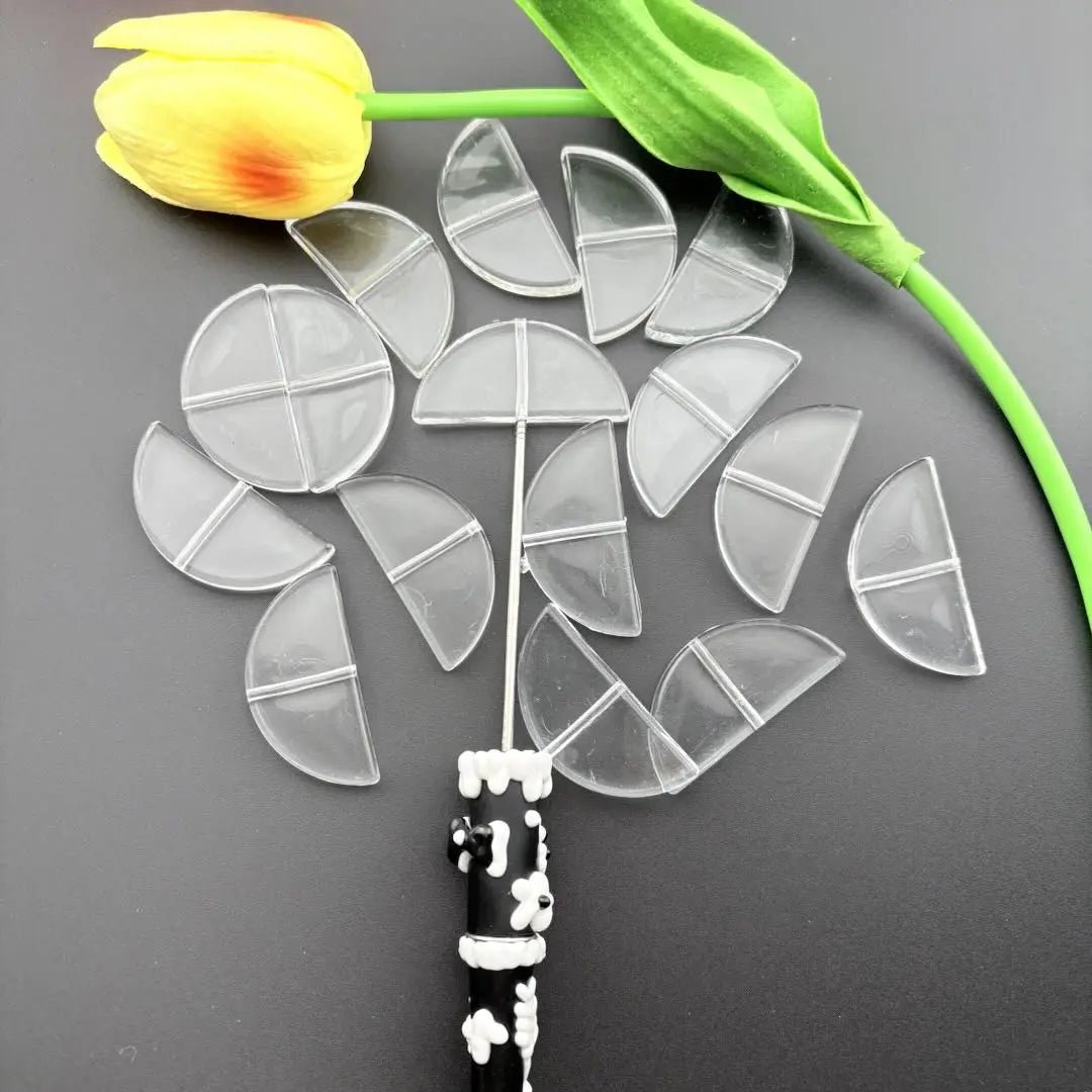 FS5887-19*38MM Half Round Plate Beads Pen Topper -Zoe DIY Wholesale