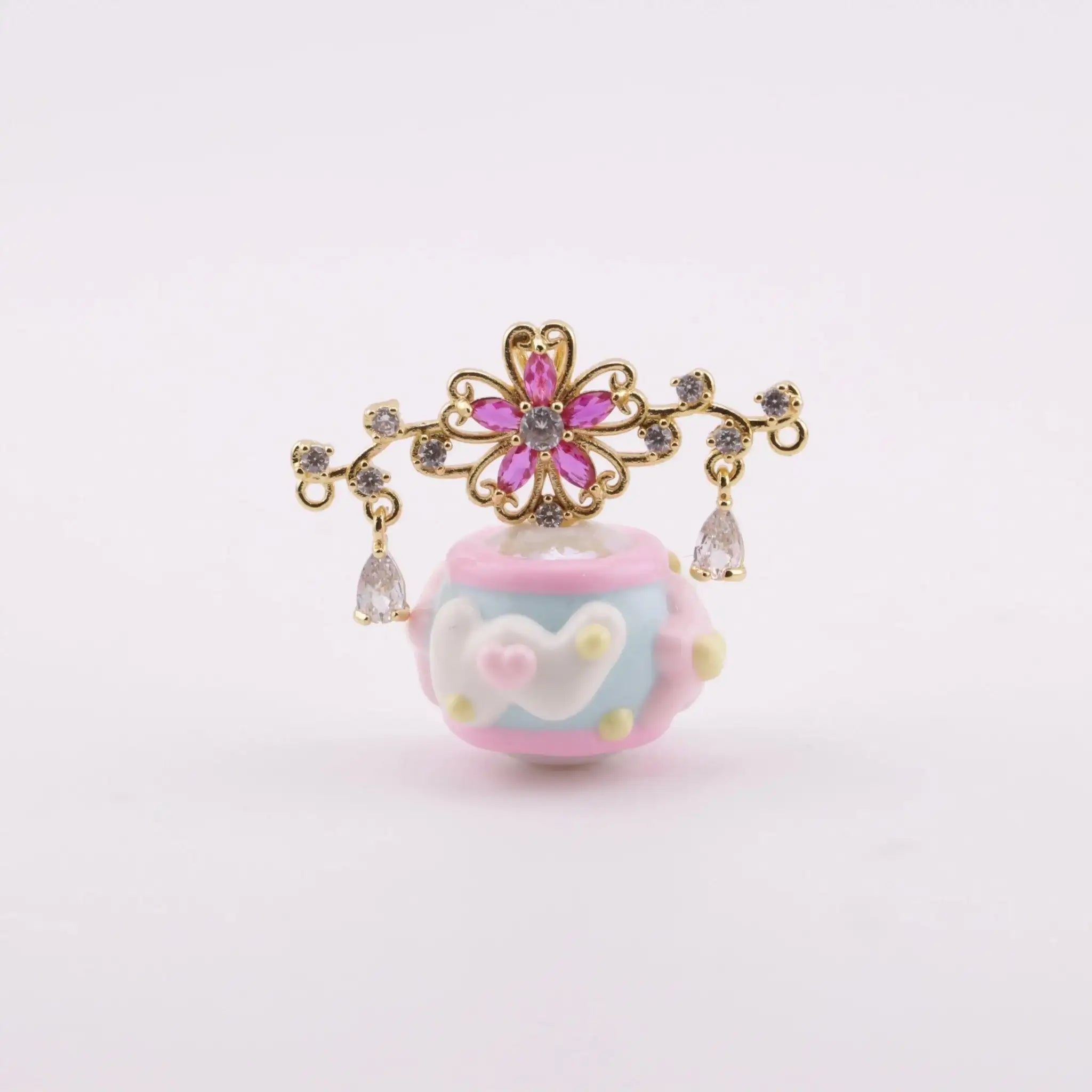 FS5913-Copper-Plated Cubic Zirconia Pendant -Zoe DIY Wholesale