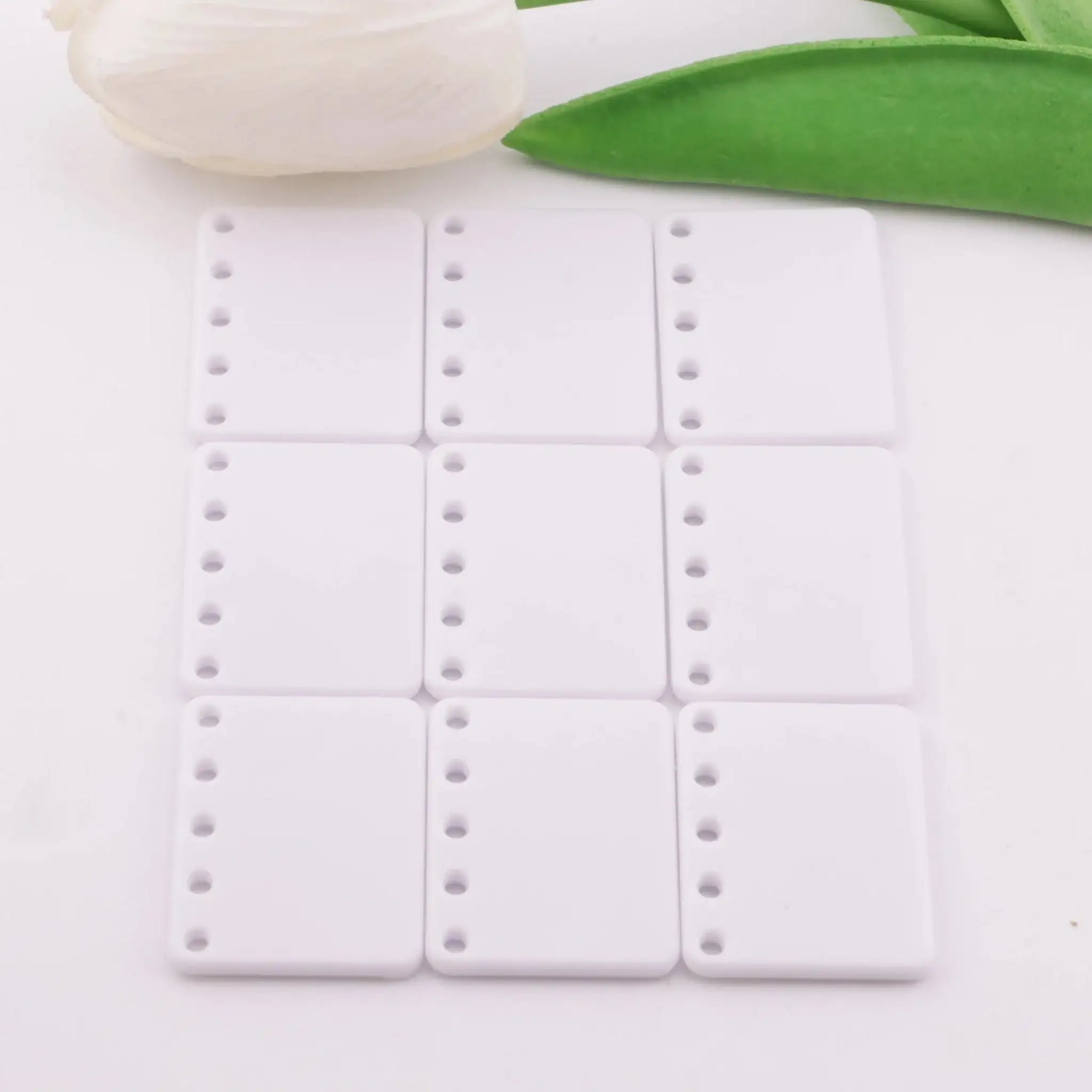 FS5931-24*30mm White 5 Hole DIY Book Page Acrylic DIY Five-Hole White-Background Book Pages -Zoe DIY Wholesale