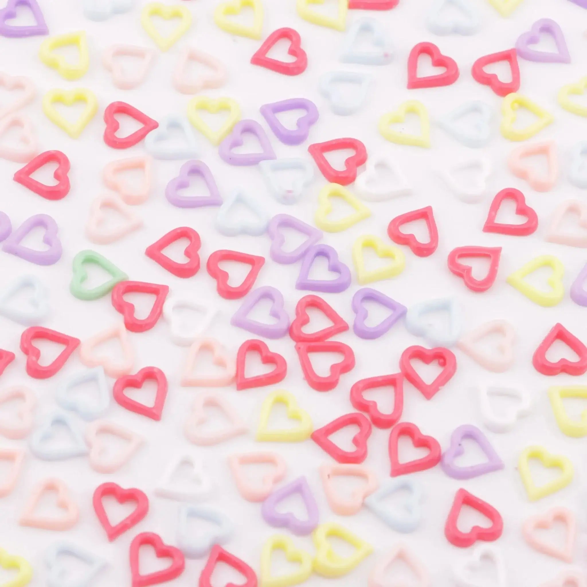 FS6004-7mm Hollow Heart Charms Hollowed-Out Love Heart Patches -Zoe DIY Wholesale