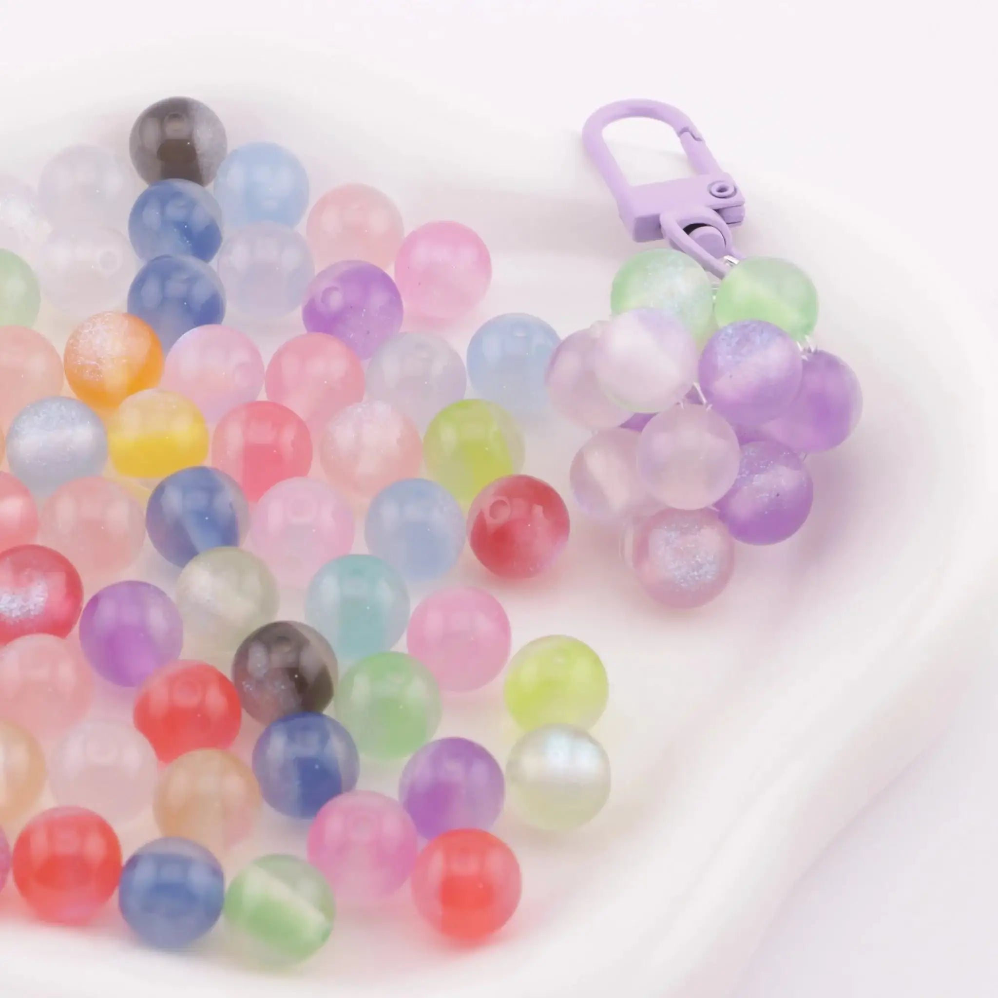 FS6034-10mm Randon Mixed Color Changing Glowing Resin Beads -Zoe DIY Wholesale