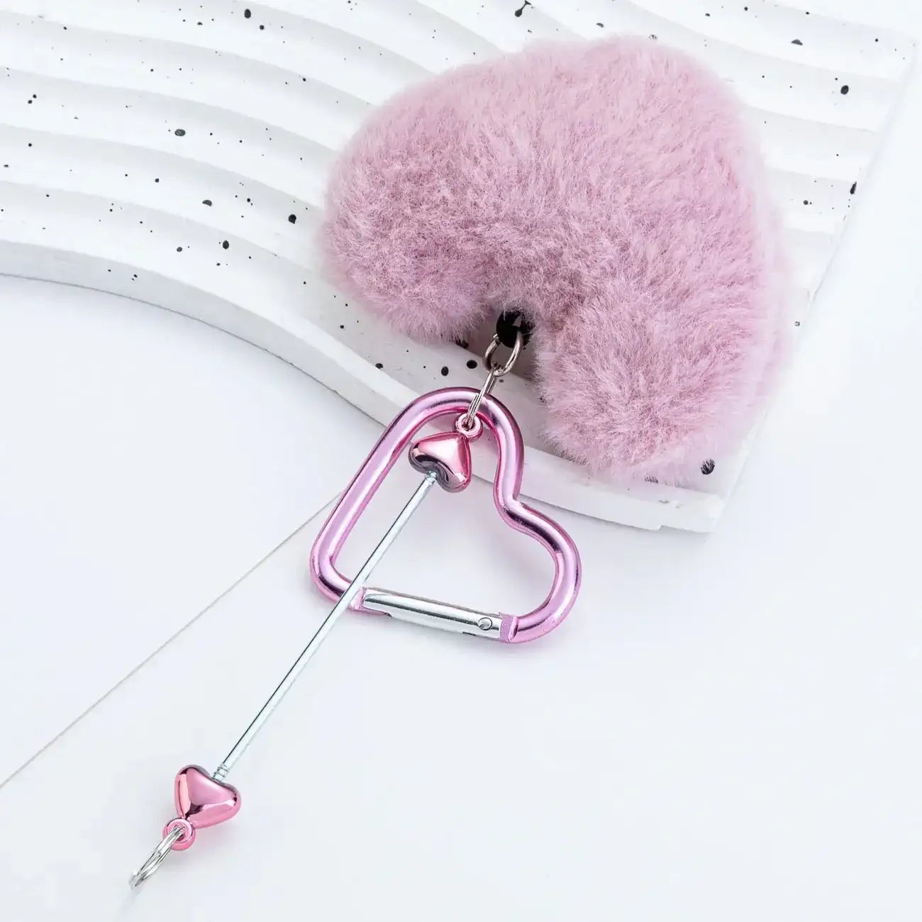 FS6070-16*4.5cm Heart Plush Mountaineering Keychain -Zoe DIY Wholesale
