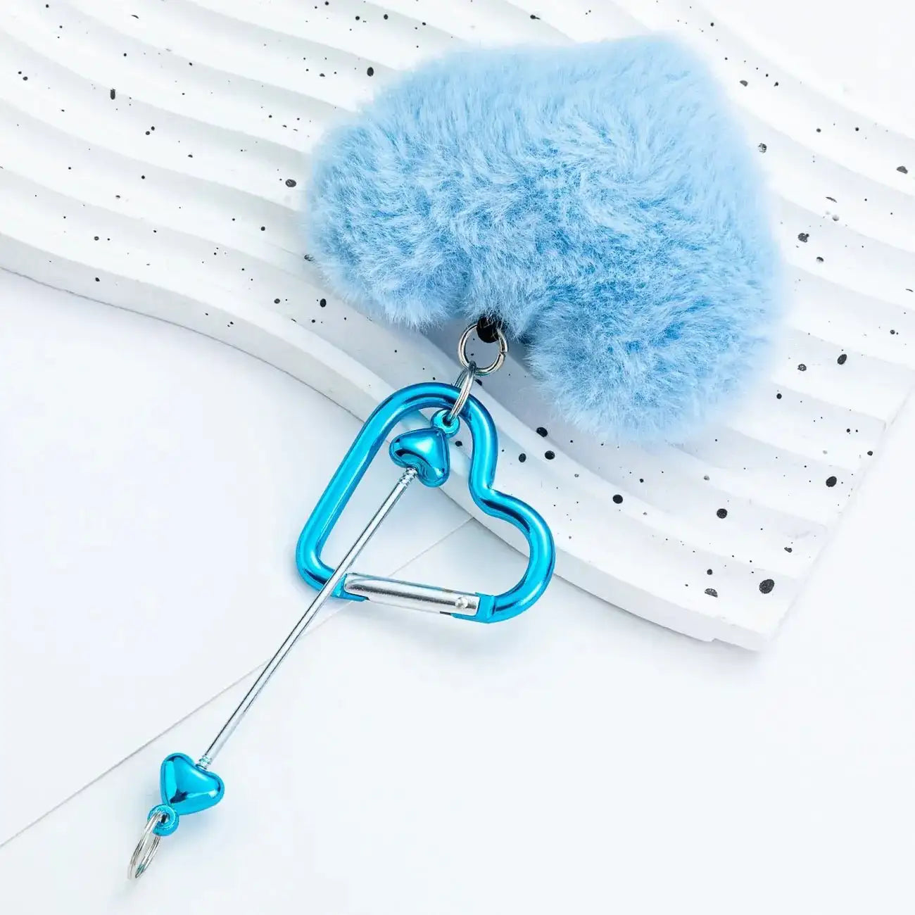 FS6070-16*4.5cm Heart Plush Mountaineering Keychain -Zoe DIY Wholesale