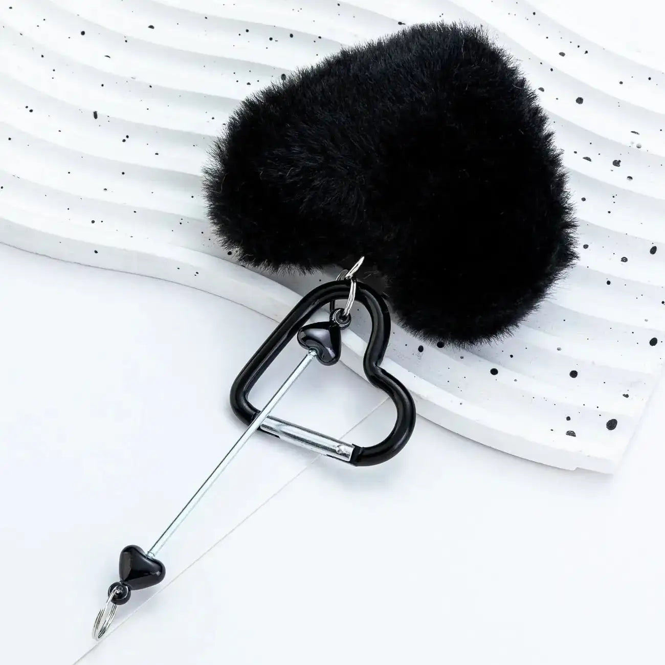 FS6070-16*4.5cm Heart Plush Mountaineering Keychain -Zoe DIY Wholesale